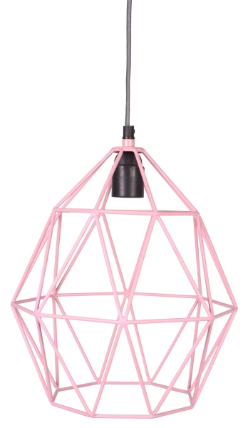 Lampa sufitowa Wire diament różowa