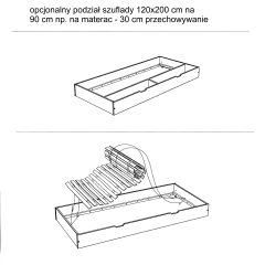 Łóżko dziecięce sofa białe 90x200 cm